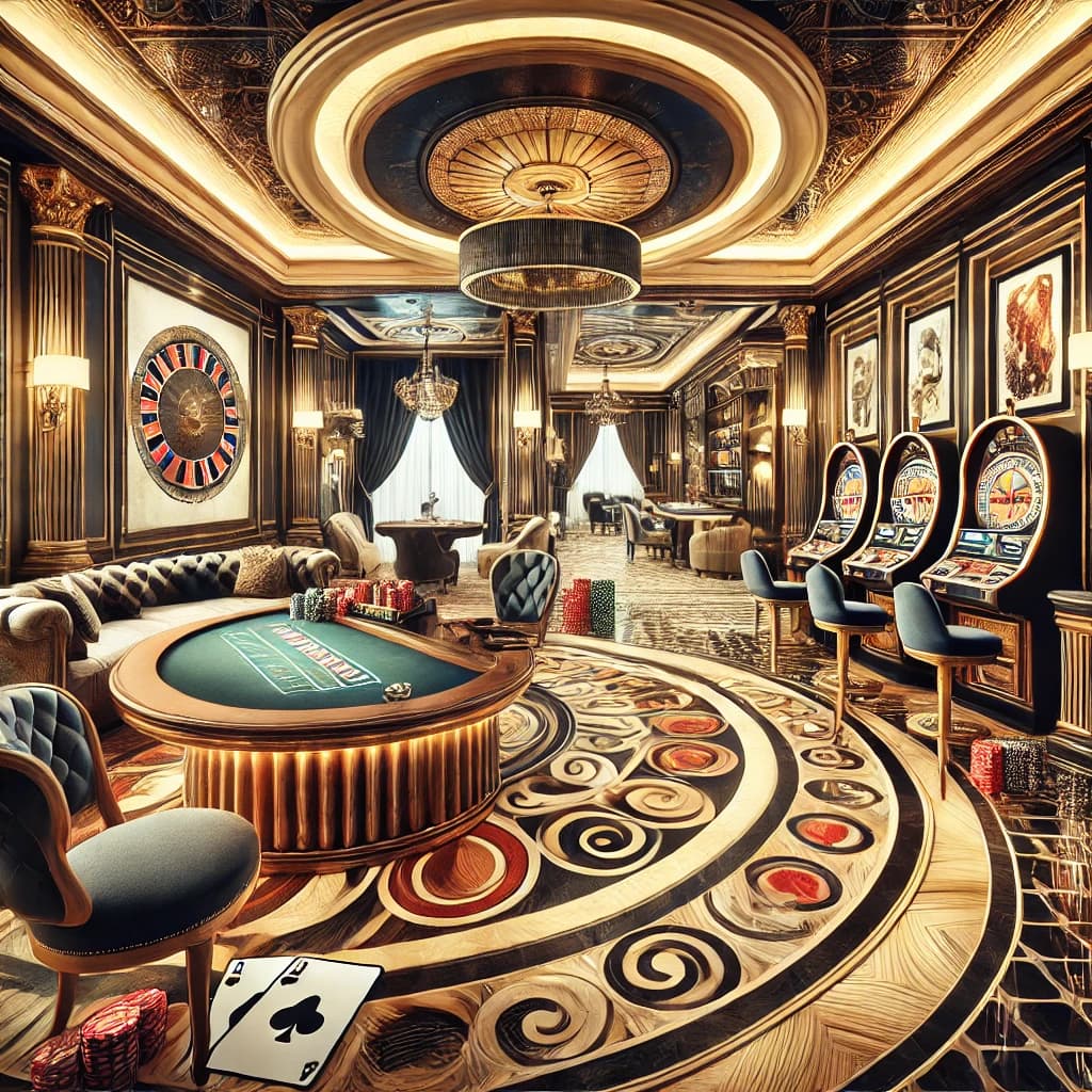 Casino-themed rooms