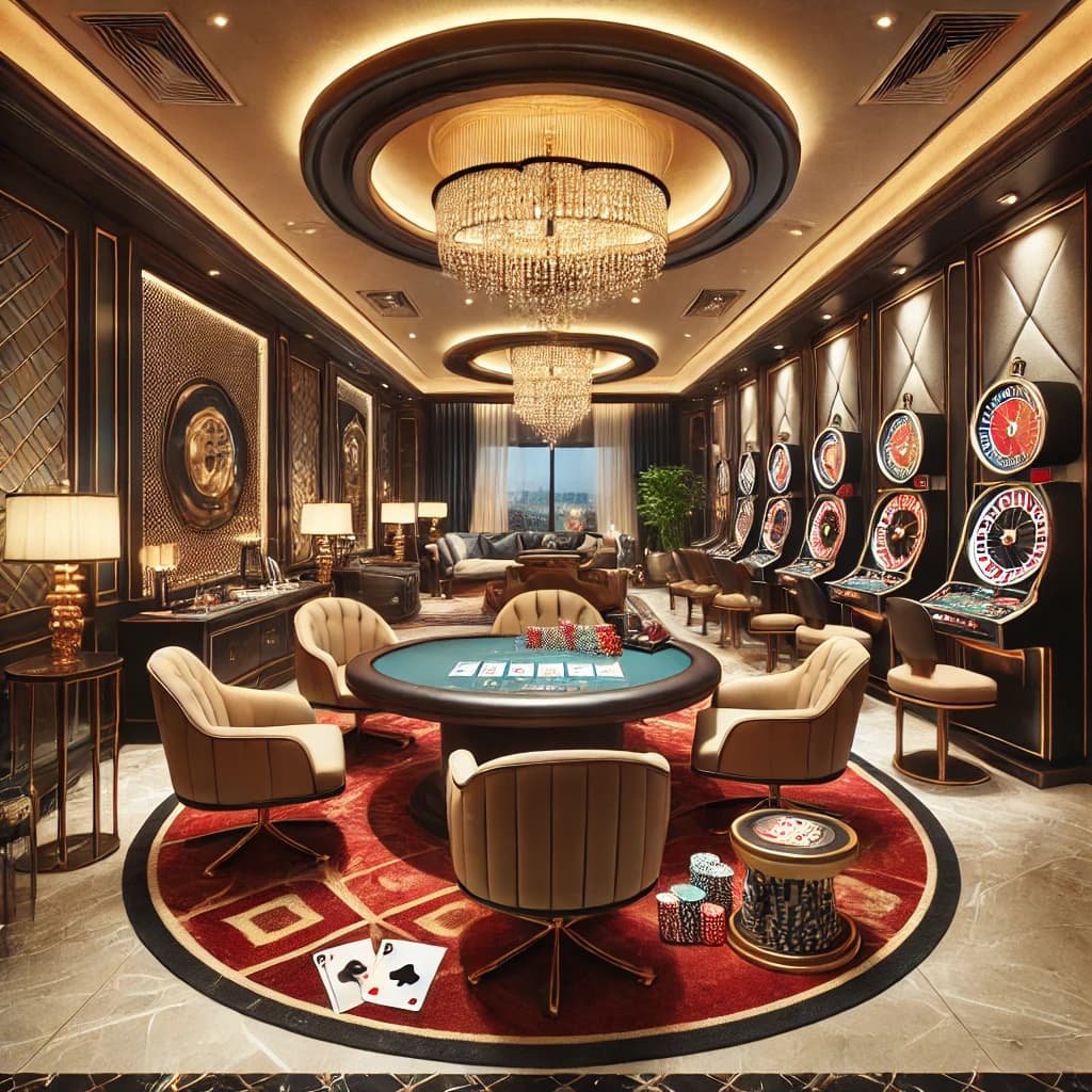 Casino-themed rooms